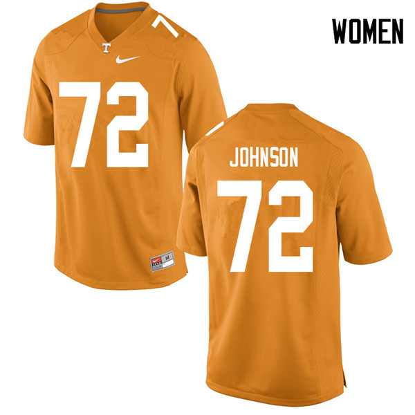 Women #72 Jahmir Johnson Tennessee Volunteers College Football Jerseys Sale-Orange